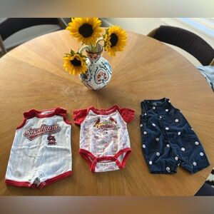 St. Louis Cardinals infant onesie bundle